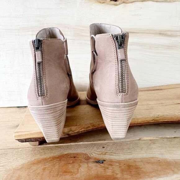 NWOB Eileen Fisher Tote‎ Nubuck Leather Ankle Bootie 9 Stacked Heel - Picture 3 of 9